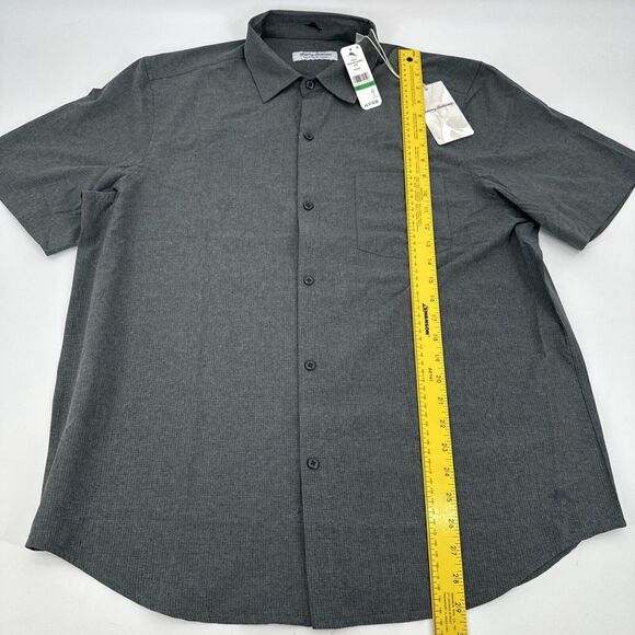 NWT Tommy Bahama Coast Heathred 023-Black Button Down Shirt Men's L $118 - Picture 4 of 6